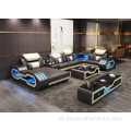 Sofá de sala de estar seccional de LED moderno e popular novo